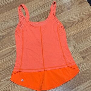 Lululemon Athletica Vibrant Orange Tank Top